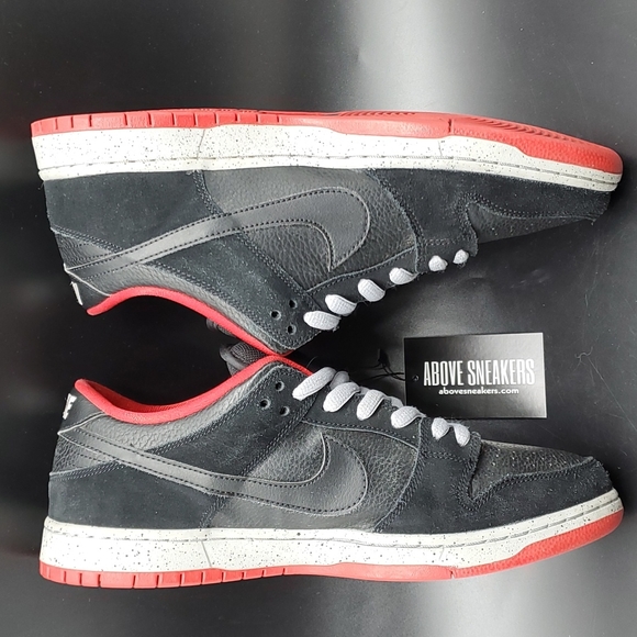 NIKE SB DUNK LOW PRO BLACK CEMENT - Picture 6 of 12